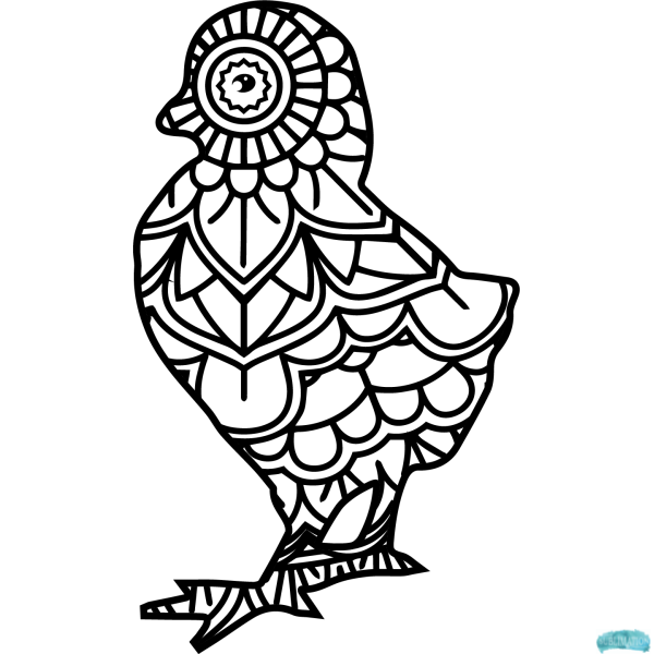 Free Chick Mandala Sublimation PNG