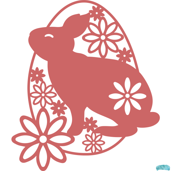 Free Easter Egg Flower Bunny Sublimation PNG