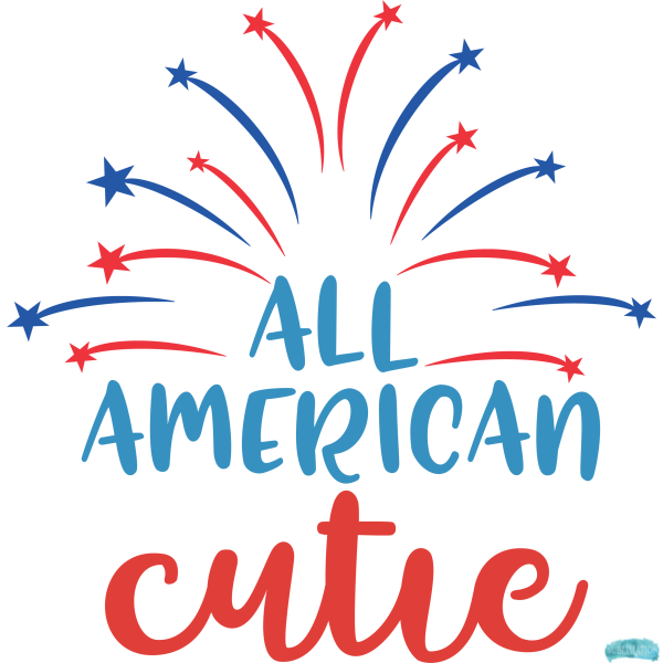 Free All American Cutie Design 2 Sublimation PNG