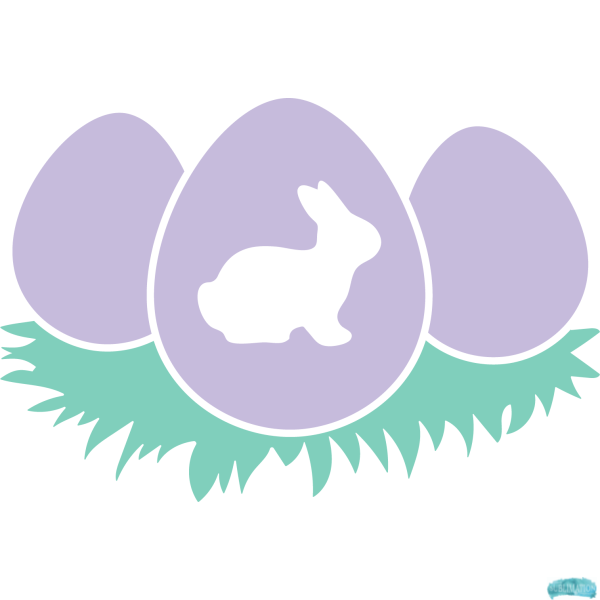 Free Easter Eggs and Bunny Design Sublimation PNG