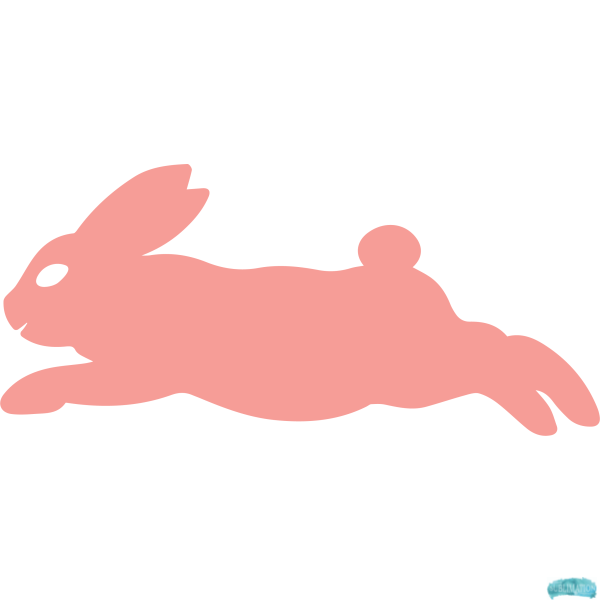 Free Easter Jumping Bunny Sublimation PNG