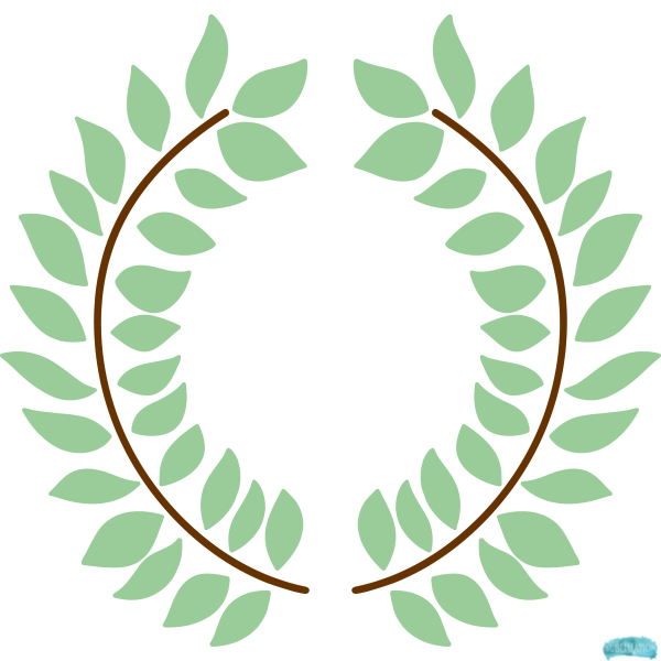 Free Laurel Wreath Frame Design Sublimation PNG