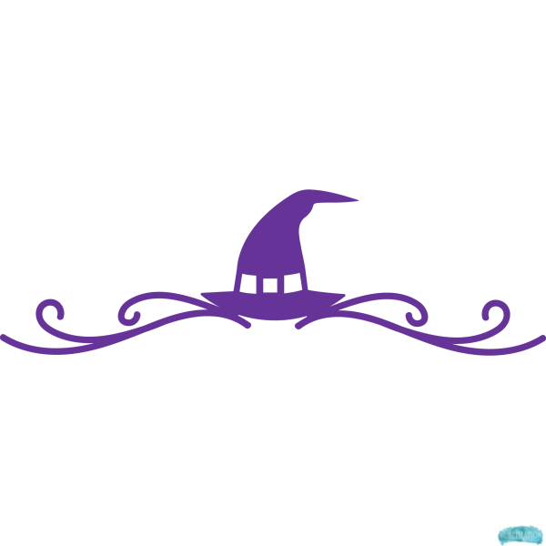 Free Witch Hat Flourish Border Sublimation PNG