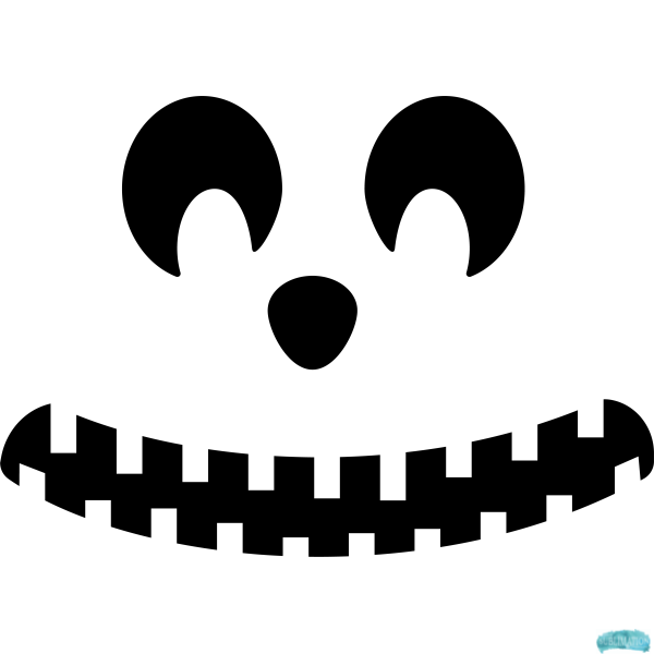 Free Jack O' Lantern Face Design 4 Sublimation PNG