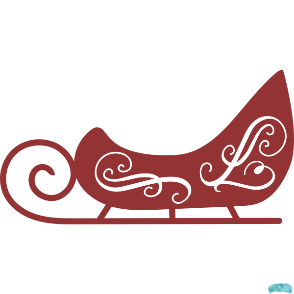 Free Santa Sleigh Sublimation PNG