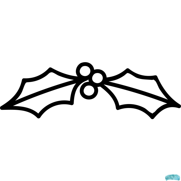 Free Christmas Holly Design 2 Sublimation PNG