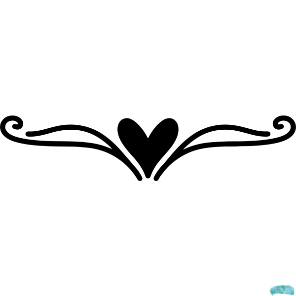 Free Flourish Heart Solid Sublimation PNG