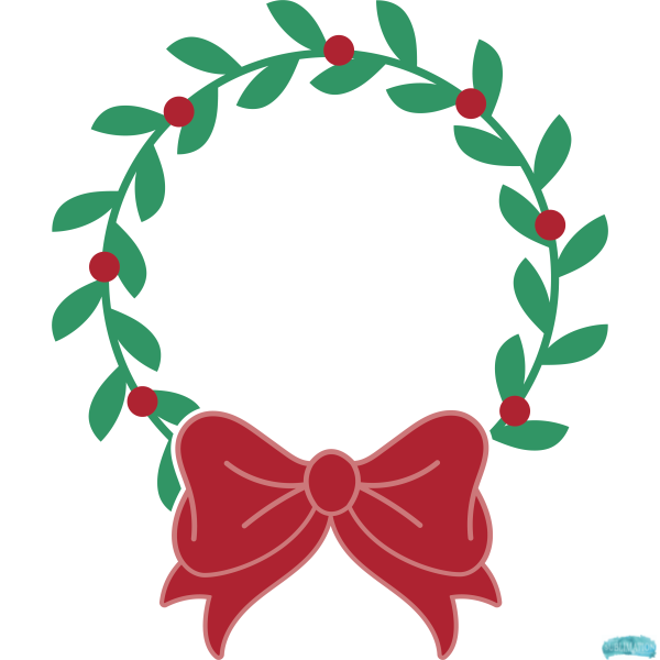 Free Christmas Wreaths Set Sublimation PNG
