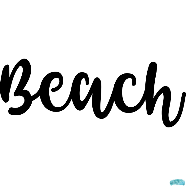 Beach Text Sublimation PNG