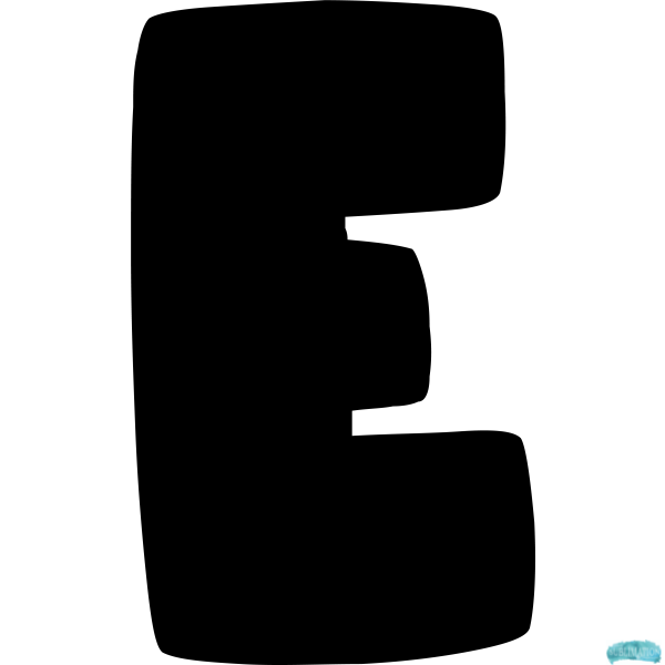 Letter E Sublimation PNG