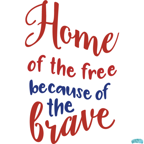 4th July Home of the Free Sublimation PNG