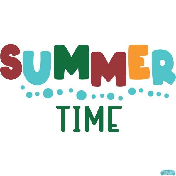 Summer Time Text Sublimation PNG