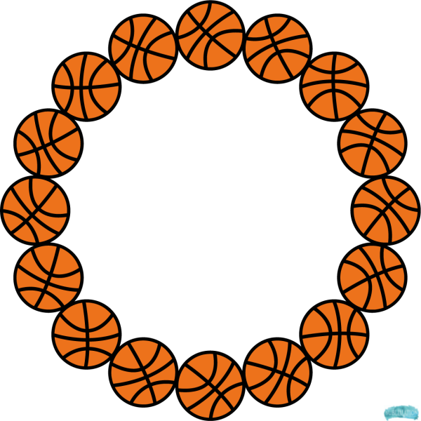 Free Basketball Circle Frame Design 2 Sublimation PNG