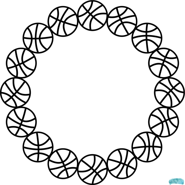 Free Basketball Circle Frame Design Sublimation PNG