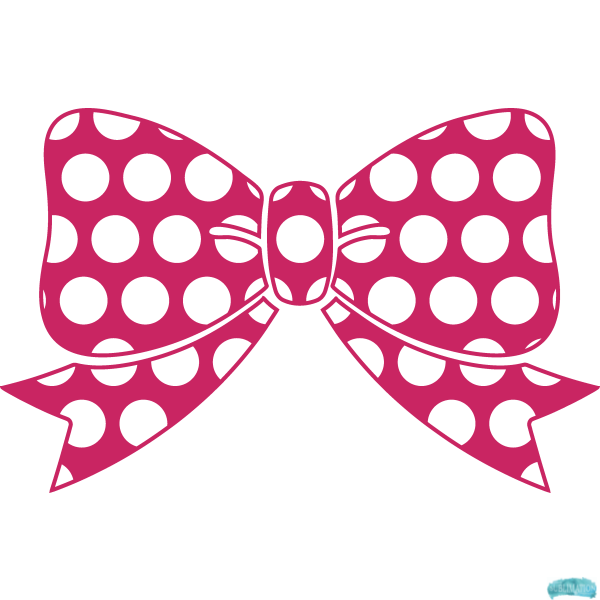 Free Polka Dot Bow Design Sublimation PNG
