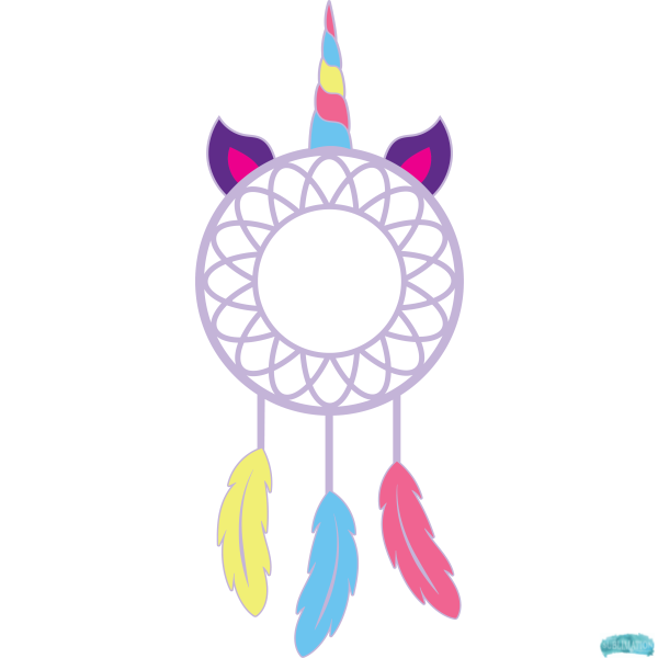 Free Unicorn Dream Catcher Design Sublimation PNG