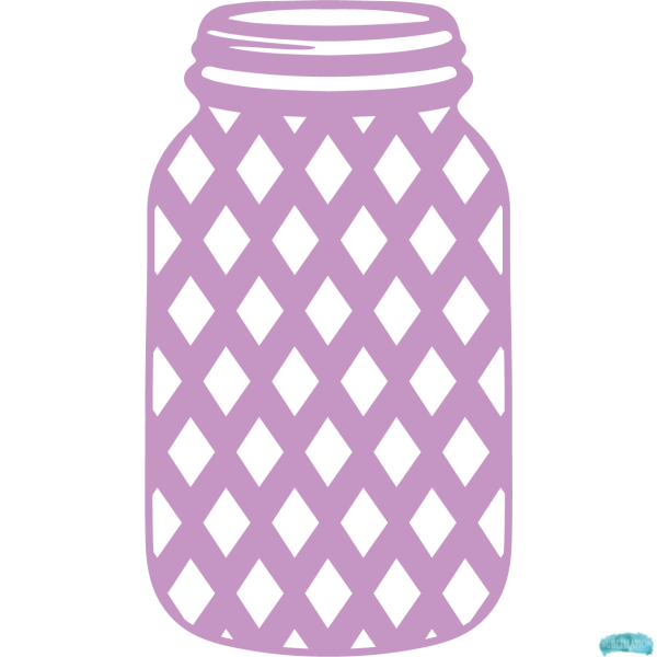 Free Mason Jar Diamond Pattern Sublimation PNG