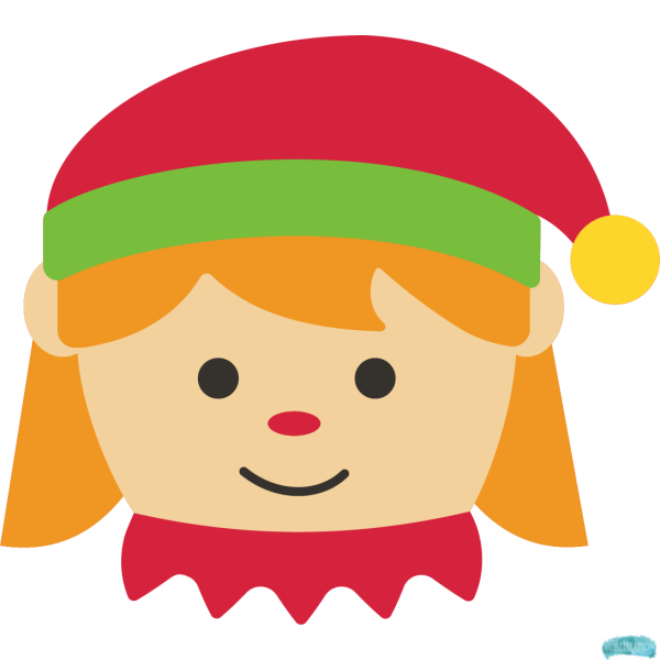 Free Elf Girl Head Design Sublimation PNG