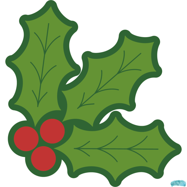 Free Christmas Holly Design Sublimation PNG