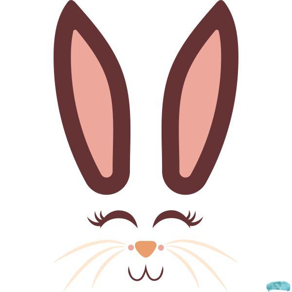 Free Bunny Face Design Sublimation PNG