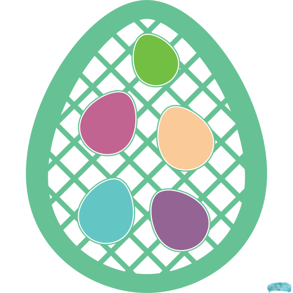 Free Easter Egg Lattice Design with Eggs Sublimation PNG
