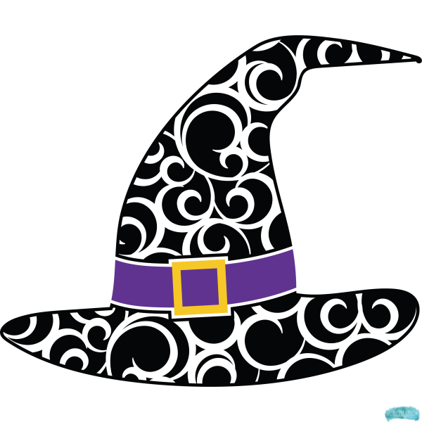 Free Flourish Witch Hat Design Sublimation PNG