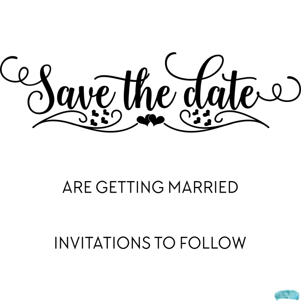 Free Save the Date Design Sublimation PNG