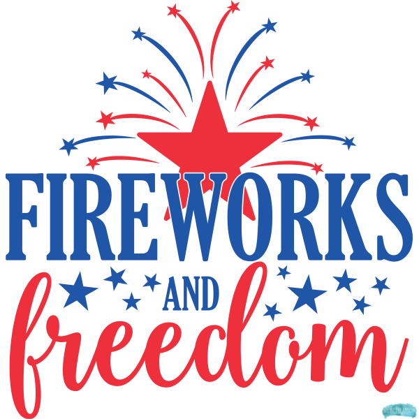 Free Fireworks and freedom Sublimation PNG