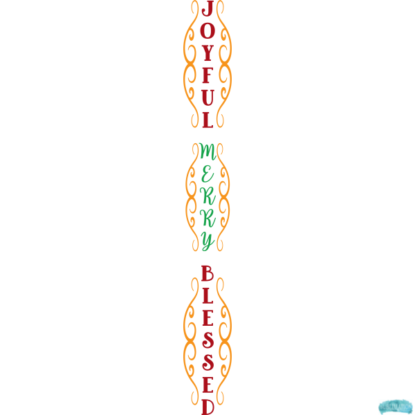 Free Joyful Merry Blessed Porch Sign Sublimation PNG