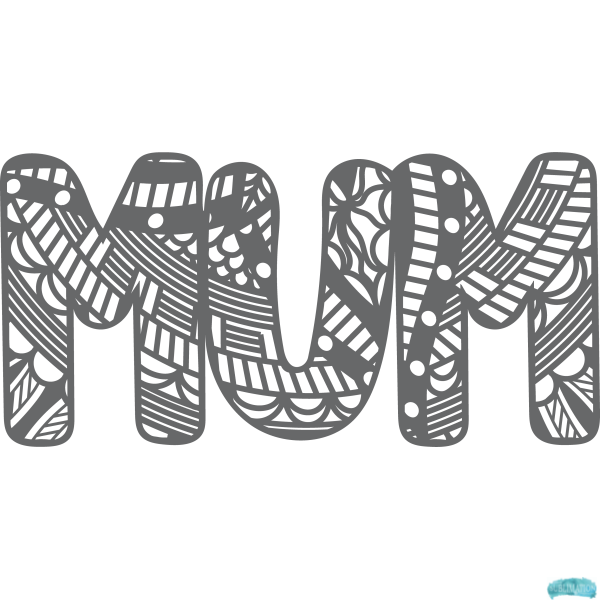 Free Mum Mandala Zentangle Design Sublimation PNG